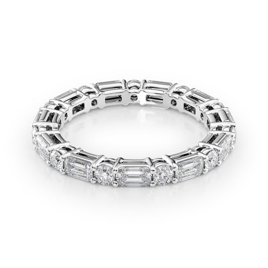 2.1ct Fenara Round Cut Moissanite Ring - Silver
