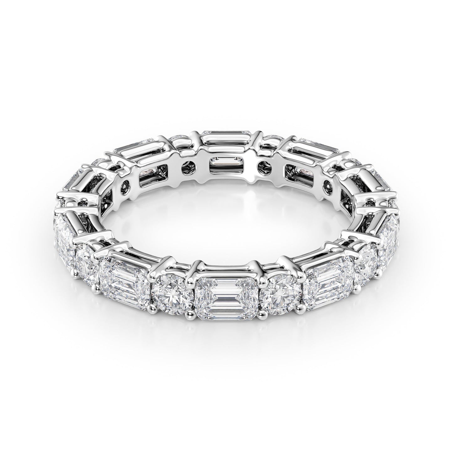 3.3ct Astoria Round Cut Moissanite Ring - Silver