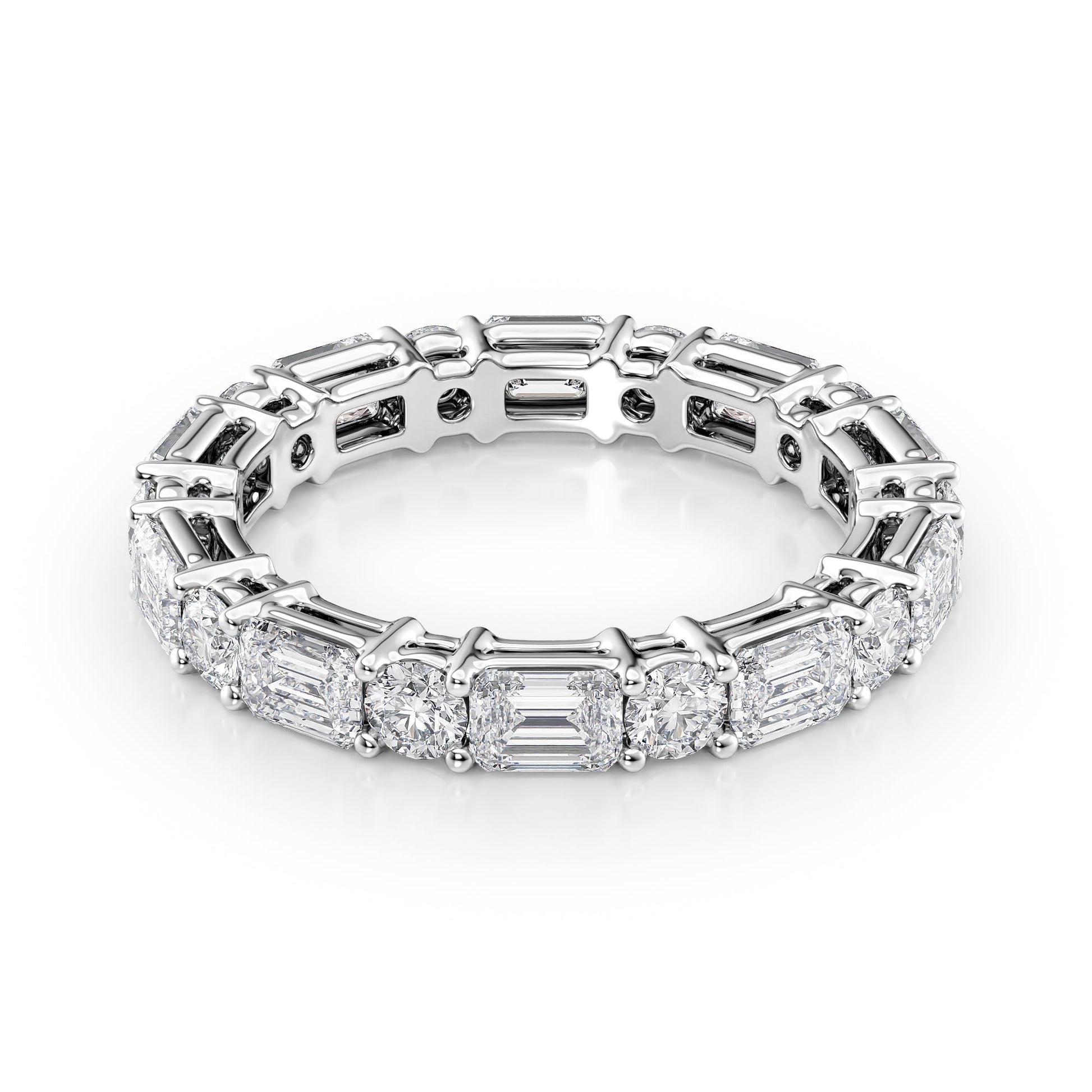 3.3ct Astoria Round Cut Moissanite Ring - Silver