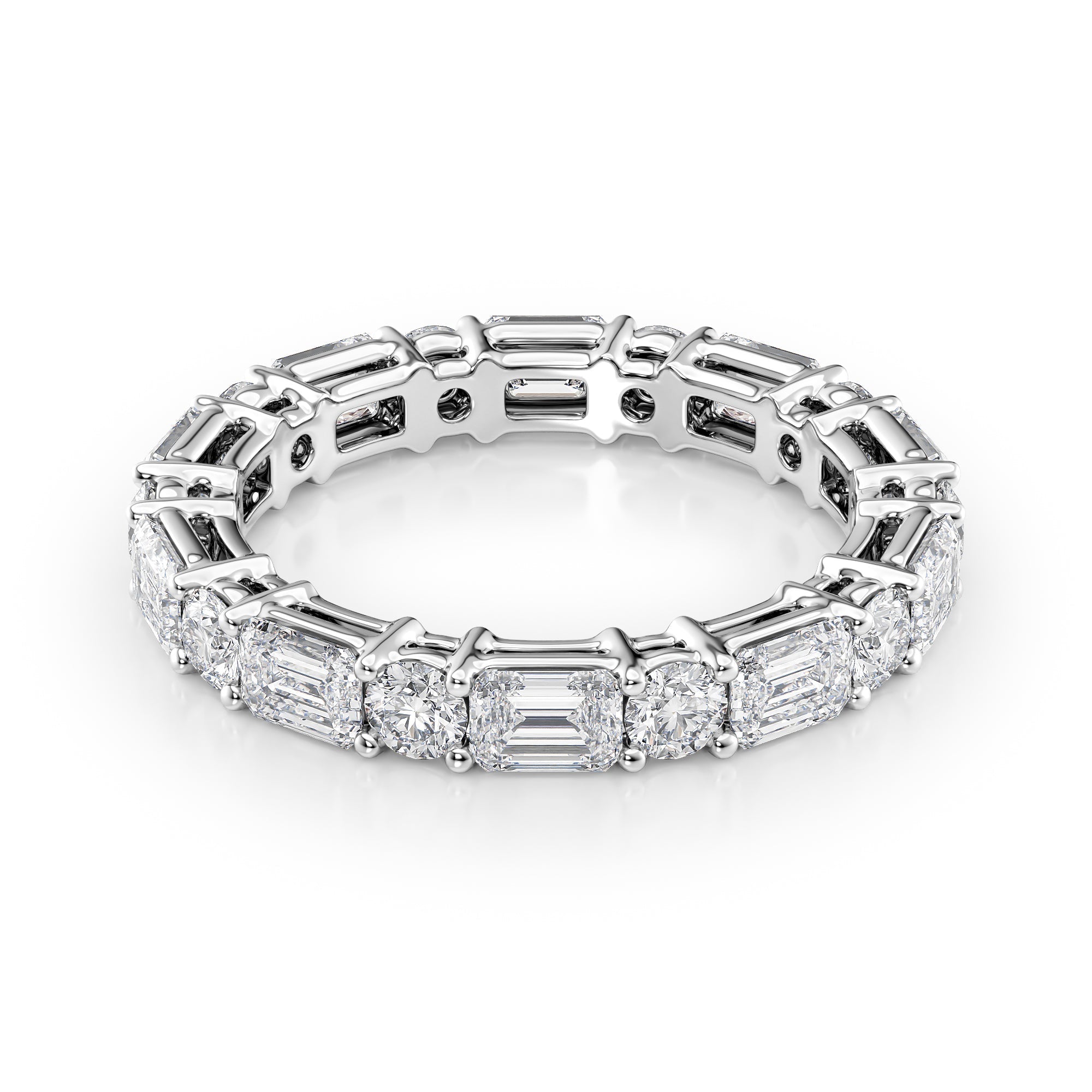 3.3ct Astoria Round Cut Moissanite Ring - Silver