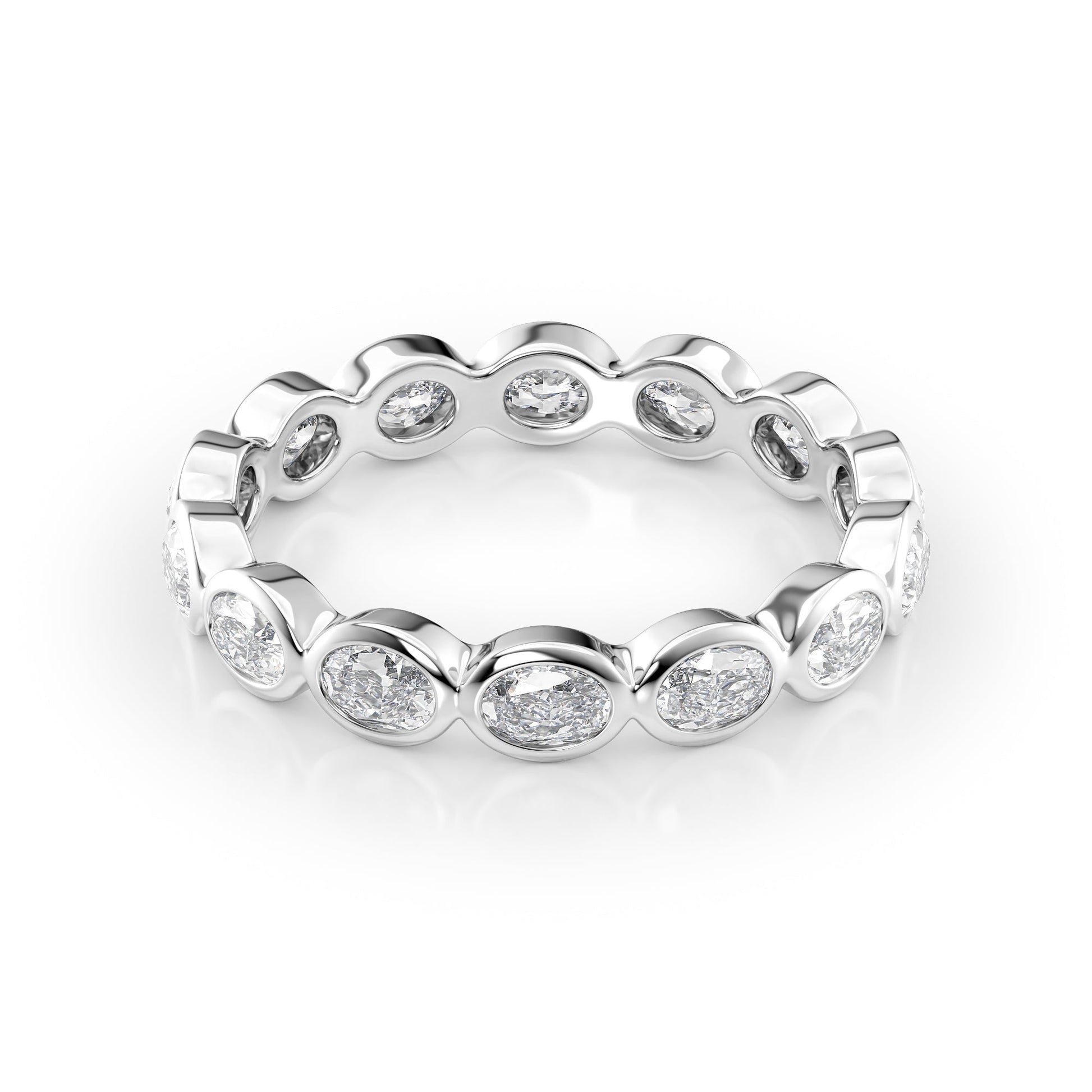 1.4ct Mariquita Oval Cut Moissanite Ring - Silver