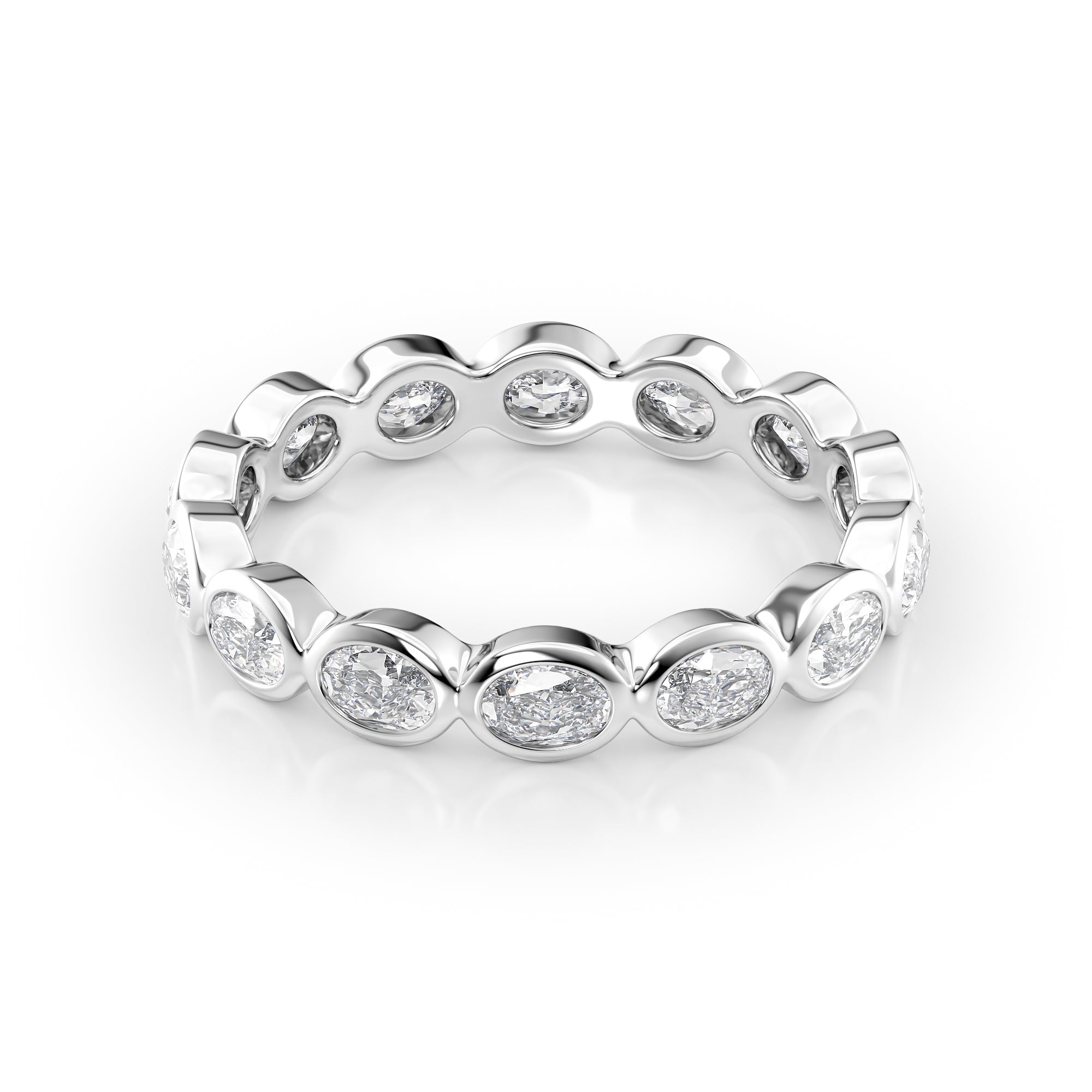 1.4ct Mariquita Oval Cut Moissanite Ring - Silver