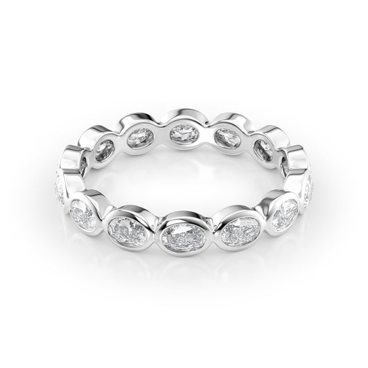 1.4ct Mariquita Oval Cut Moissanite Ring - Silver