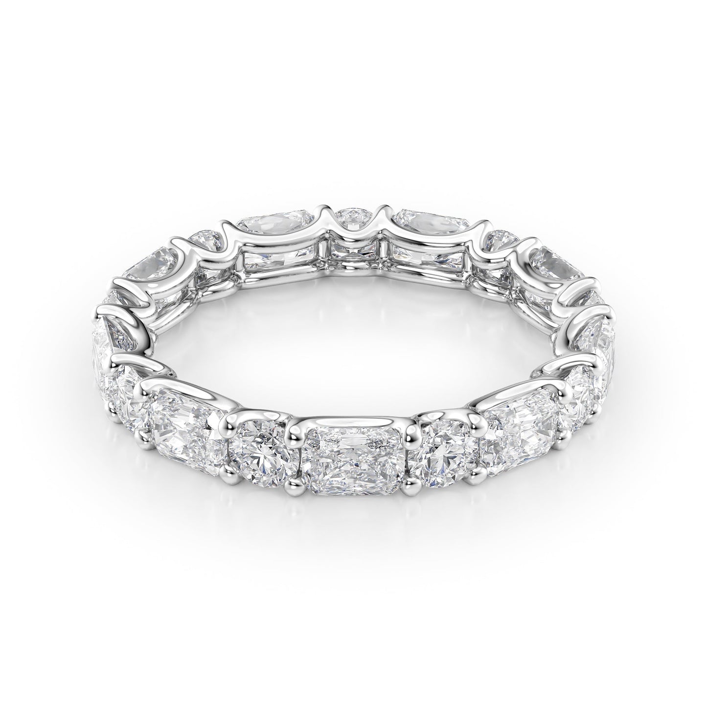 2.8ct Odessa Round Cut Moissanite Ring - Silver