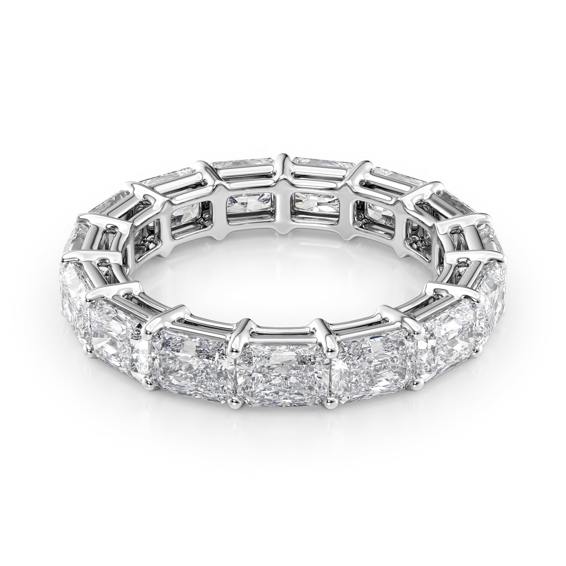 4ct Thalara Radiant Cut Moissanite Ring - Silver