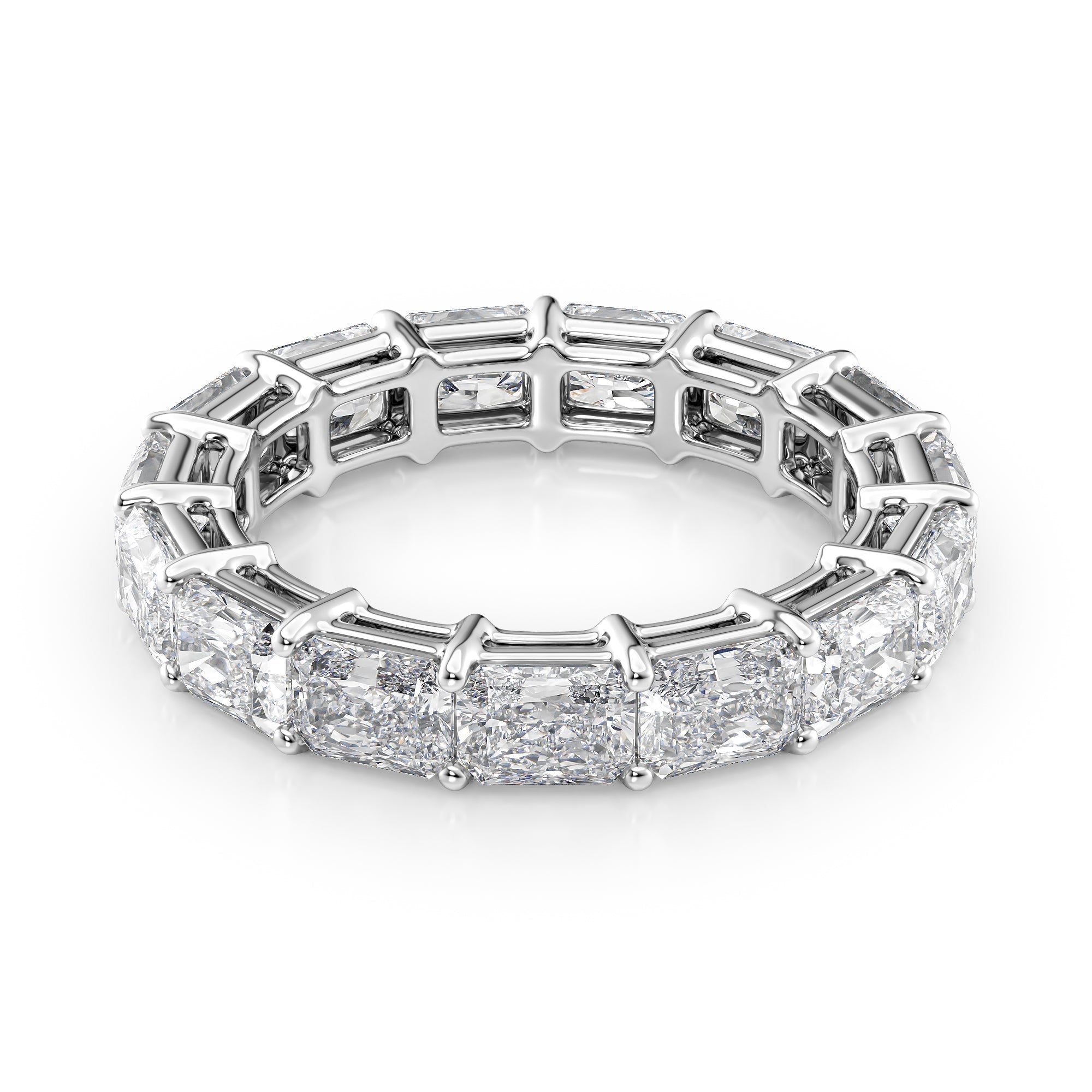 4ct Thalara Radiant Cut Moissanite Ring - Silver