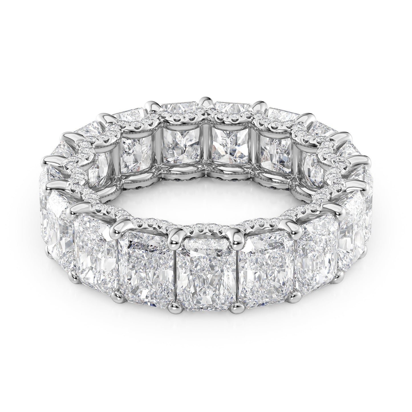 8.3ct Heike Round Cut Moissanite Ring - Silver
