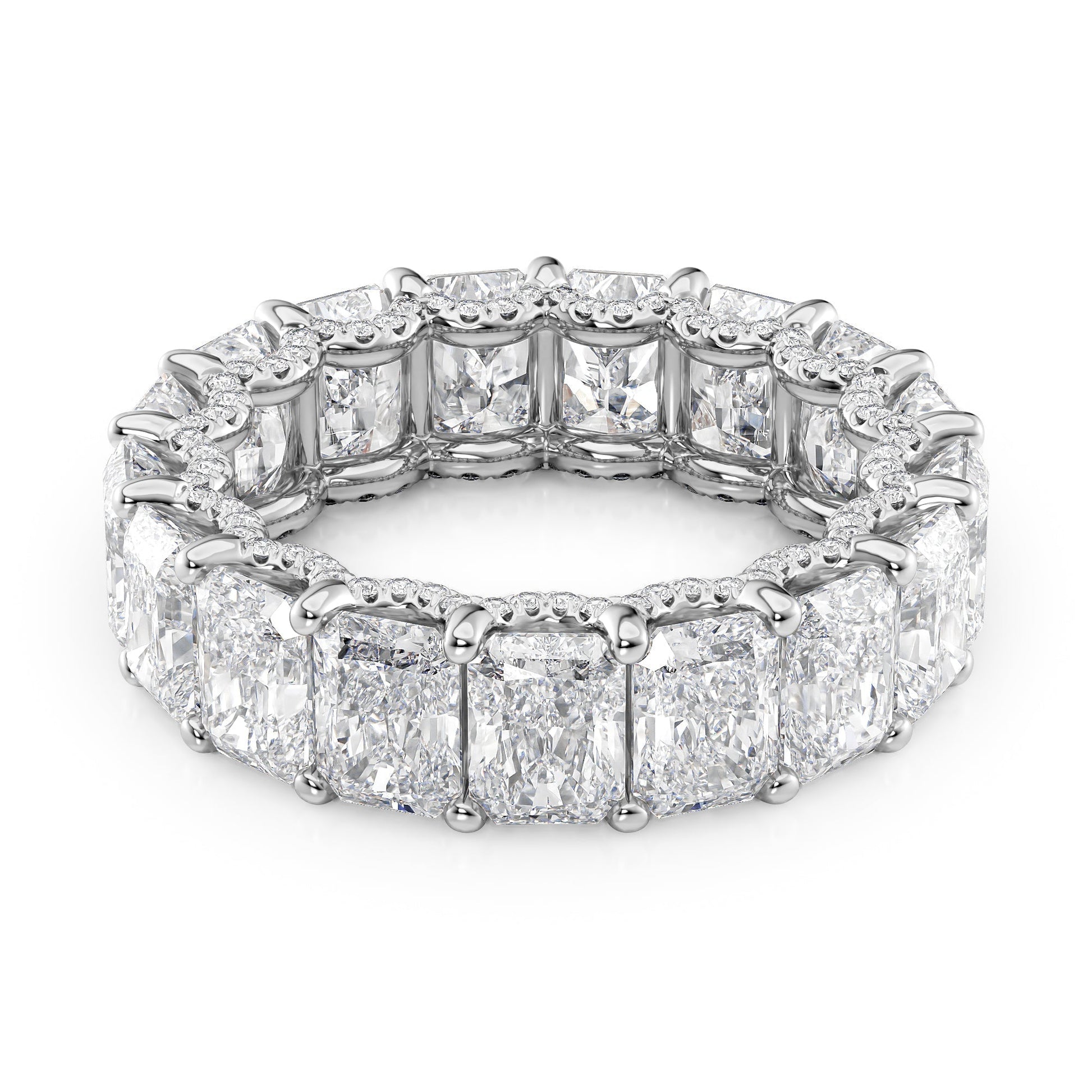 8.3ct Heike Round Cut Moissanite Ring - Silver