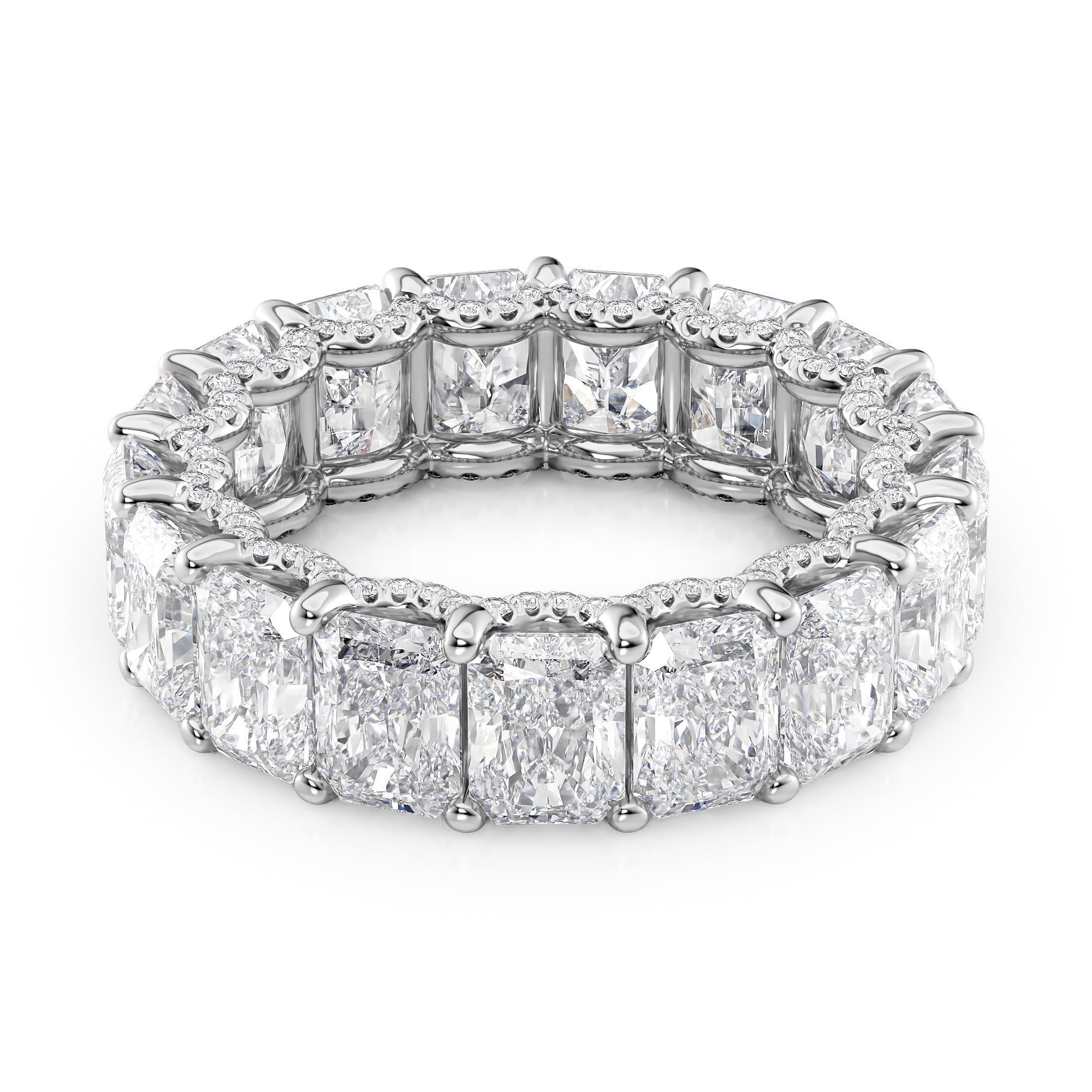 8.3ct Heike Round Cut Moissanite Ring - Silver