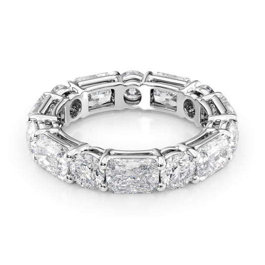 5.7ct Albena Round Cut Moissanite Ring - Silver