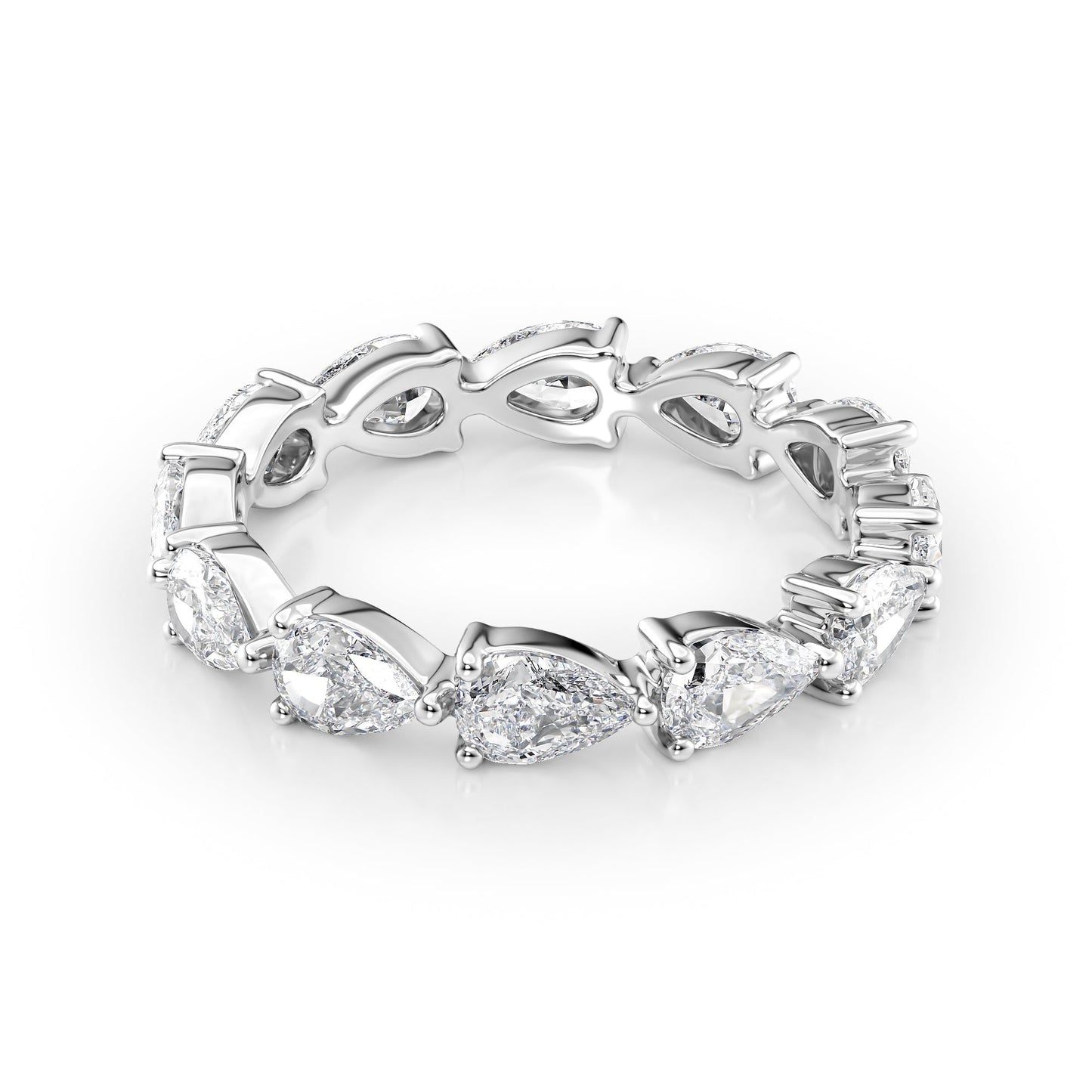 2.5ct Dariana Pear Cut Moissanite Ring - Silver