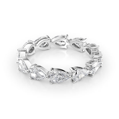 2.5ct Dariana Pear Cut Moissanite Ring - Silver