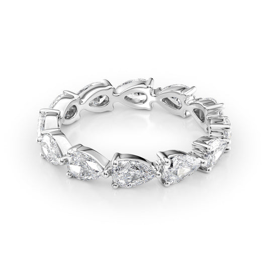 2.5ct Dariana Pear Cut Moissanite Ring - Silver