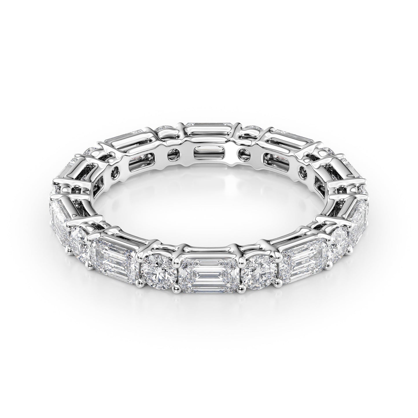 2.6ct Samela Round Cut Moissanite Ring - Silver