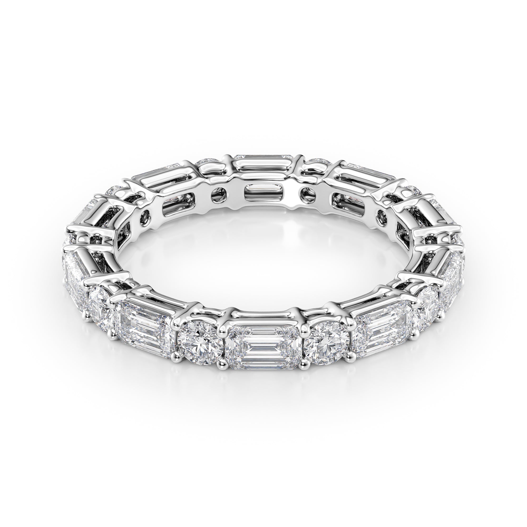2.6ct Samela Round Cut Moissanite Ring - Silver