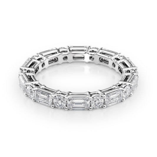 2.6ct Samela Round Cut Moissanite Ring - Silver