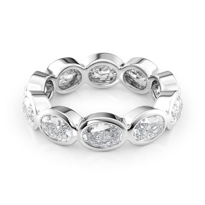 4ct Amora Oval Cut Moissanite Ring - Silver