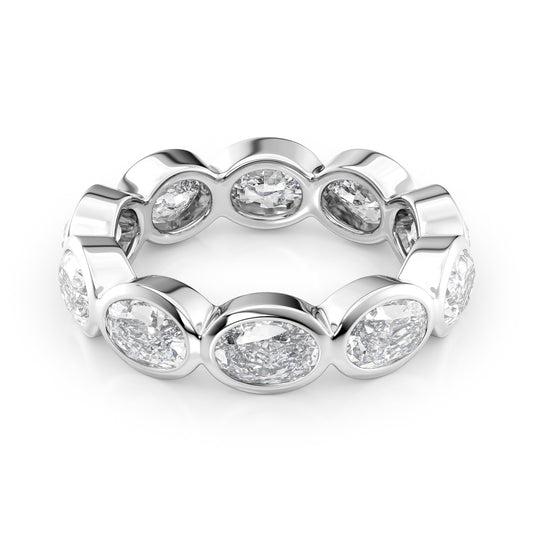 4ct Amora Oval Cut Moissanite Ring - Silver