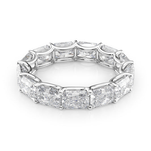 5ct Kirsara Radiant Cut Moissanite Ring - Silver