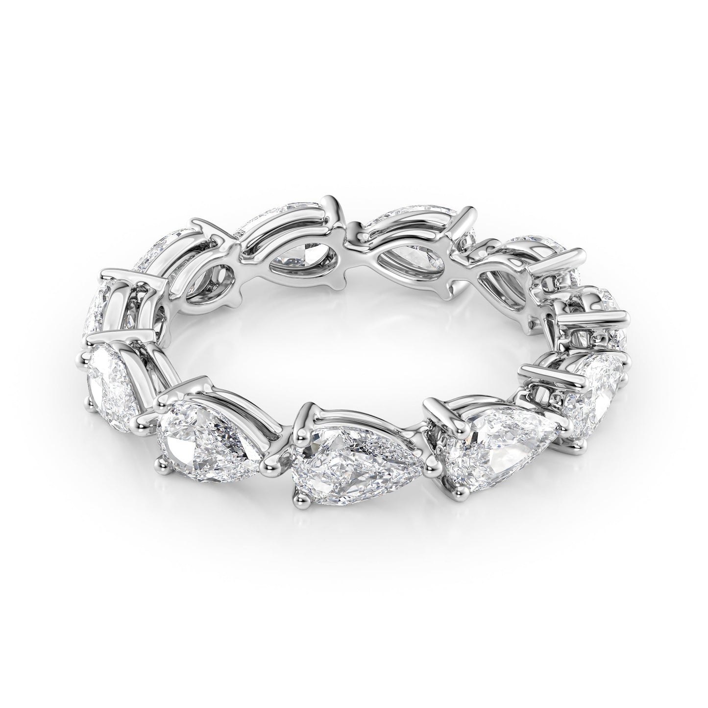3ct Sophia Pear Cut Moissanite Ring - Silver