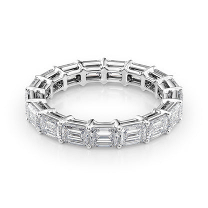 4ct Virama Emerald Cut Moissanite Ring - Silver
