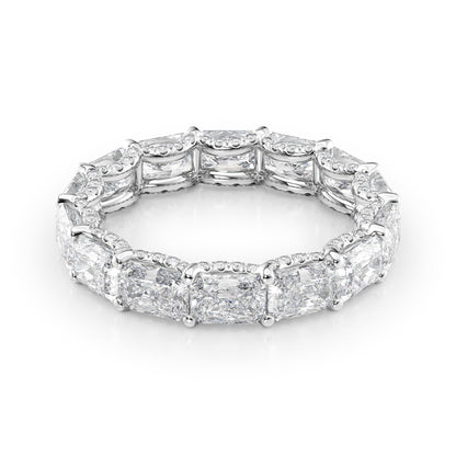 4.3ct Briona Radiant Cut Moissanite Ring - Silver