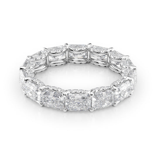 4.3ct Briona Radiant Cut Moissanite Ring - Silver