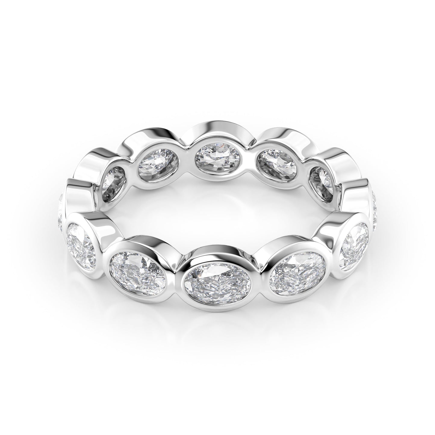 2.4ct Carandis Oval Cut Moissanite Ring - Silver
