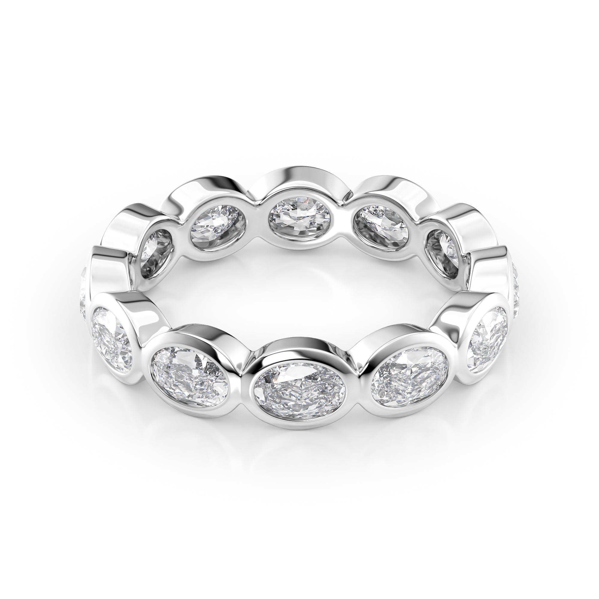 2.4ct Carandis Oval Cut Moissanite Ring - Silver