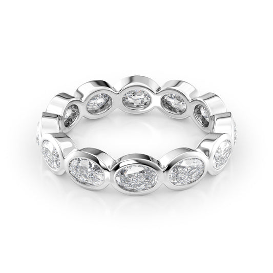 2.4ct Carandis Oval Cut Moissanite Ring - Silver