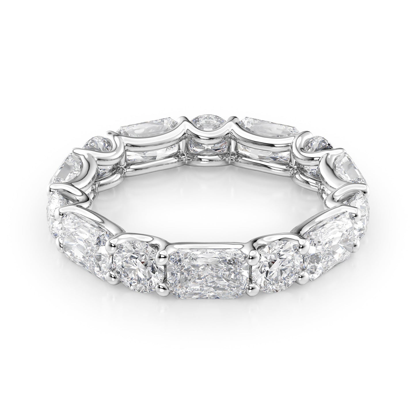 4.6ct Brigide Round Cut Moissanite Ring - Silver