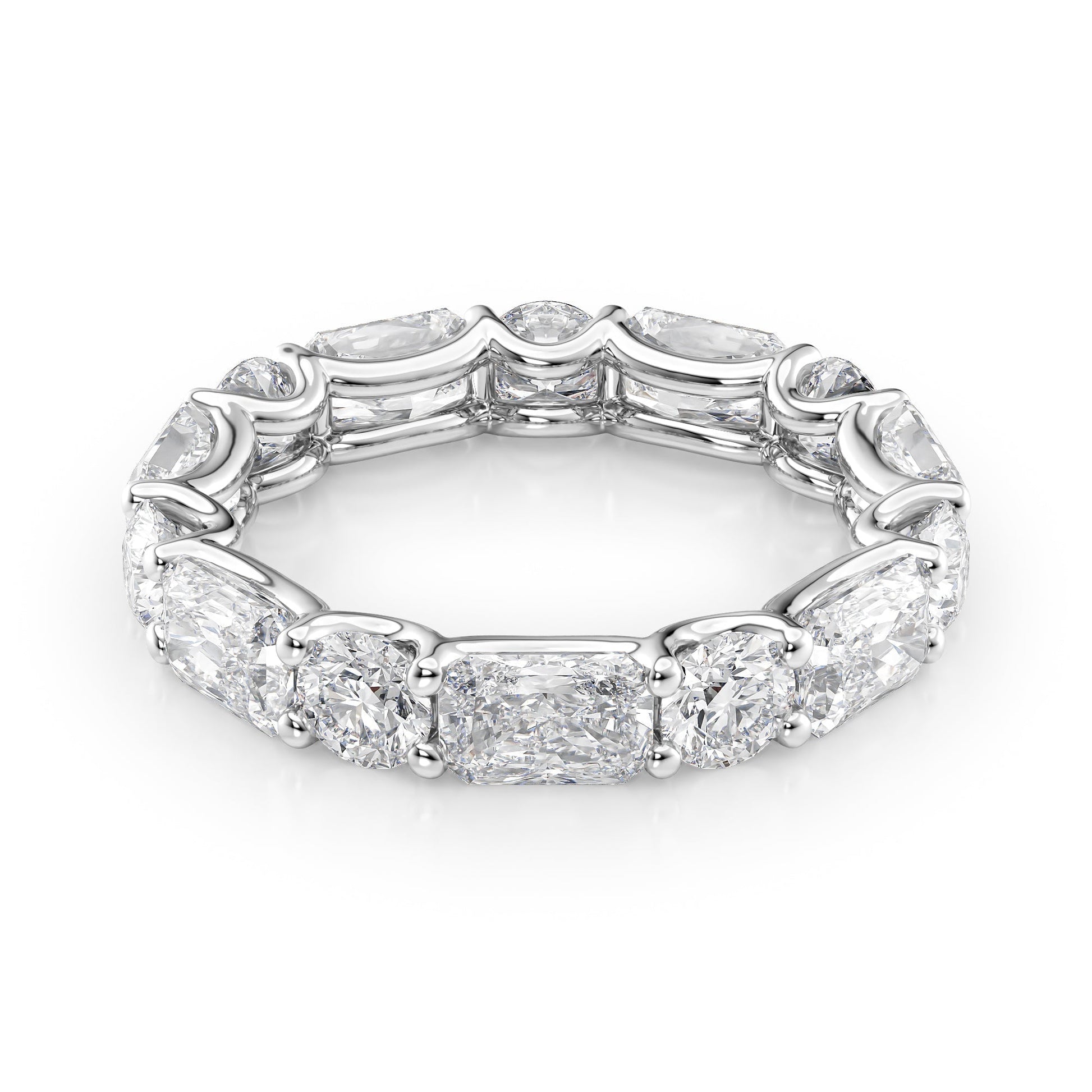 4.6ct Brigide Round Cut Moissanite Ring - Silver