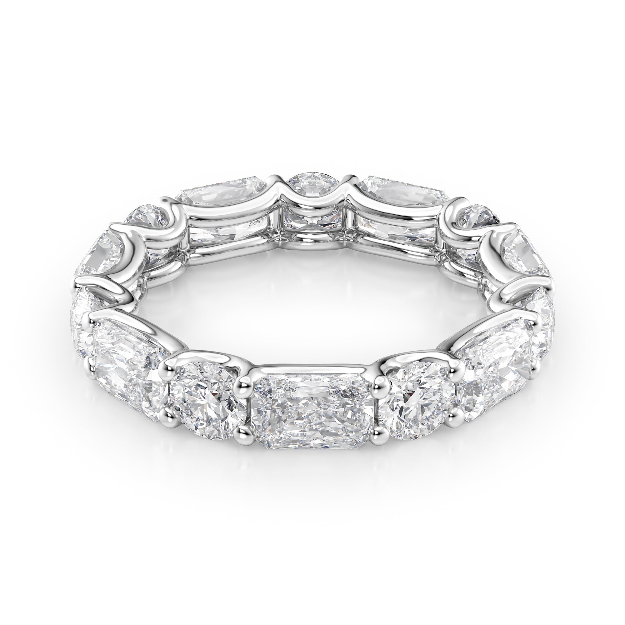 4.6ct Brigide Round Cut Moissanite Ring - Silver