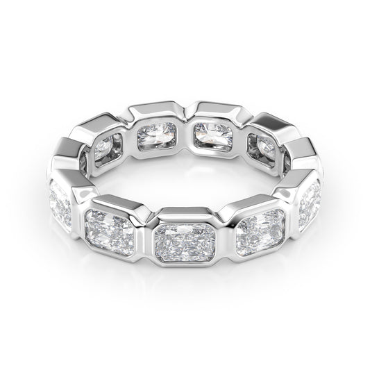 3.3ct Fabia Radiant Cut Moissanite Ring - Silver