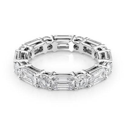 4.4ct Alya Round Cut Moissanite Ring - Silver