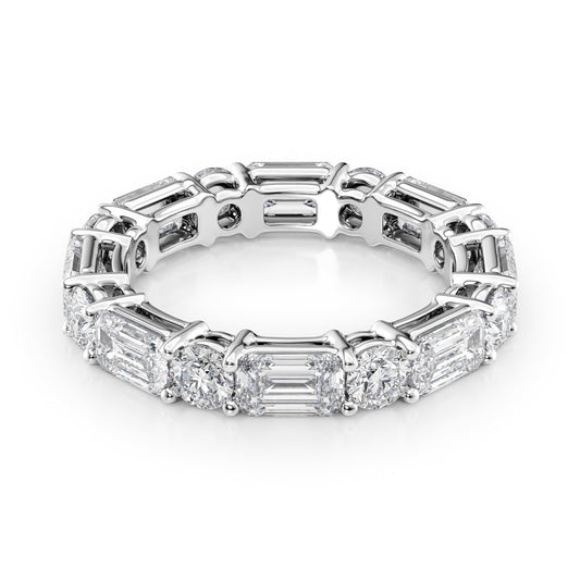4.4ct Alya Round Cut Moissanite Ring - Silver