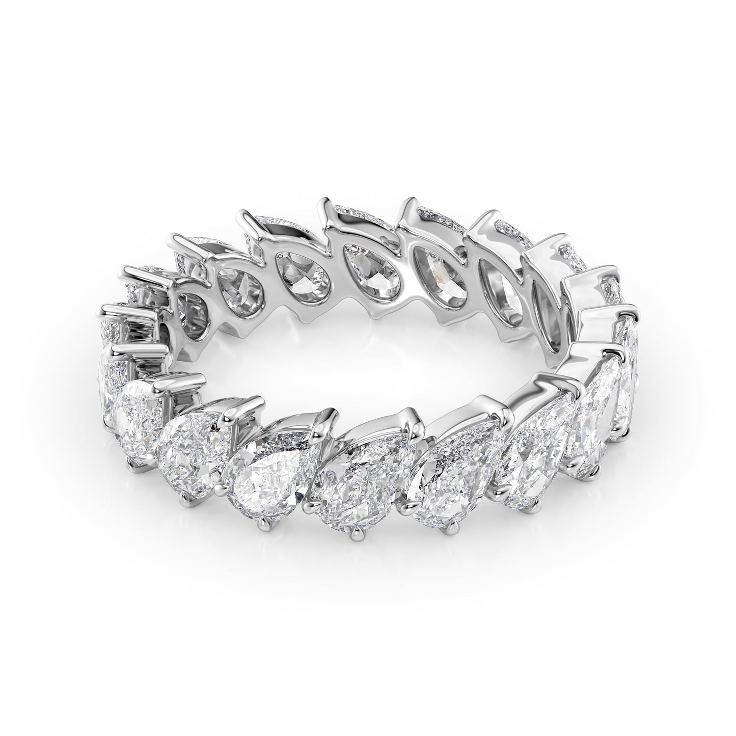 3.5ct Yarela Pear Cut Moissanite Ring - Silver
