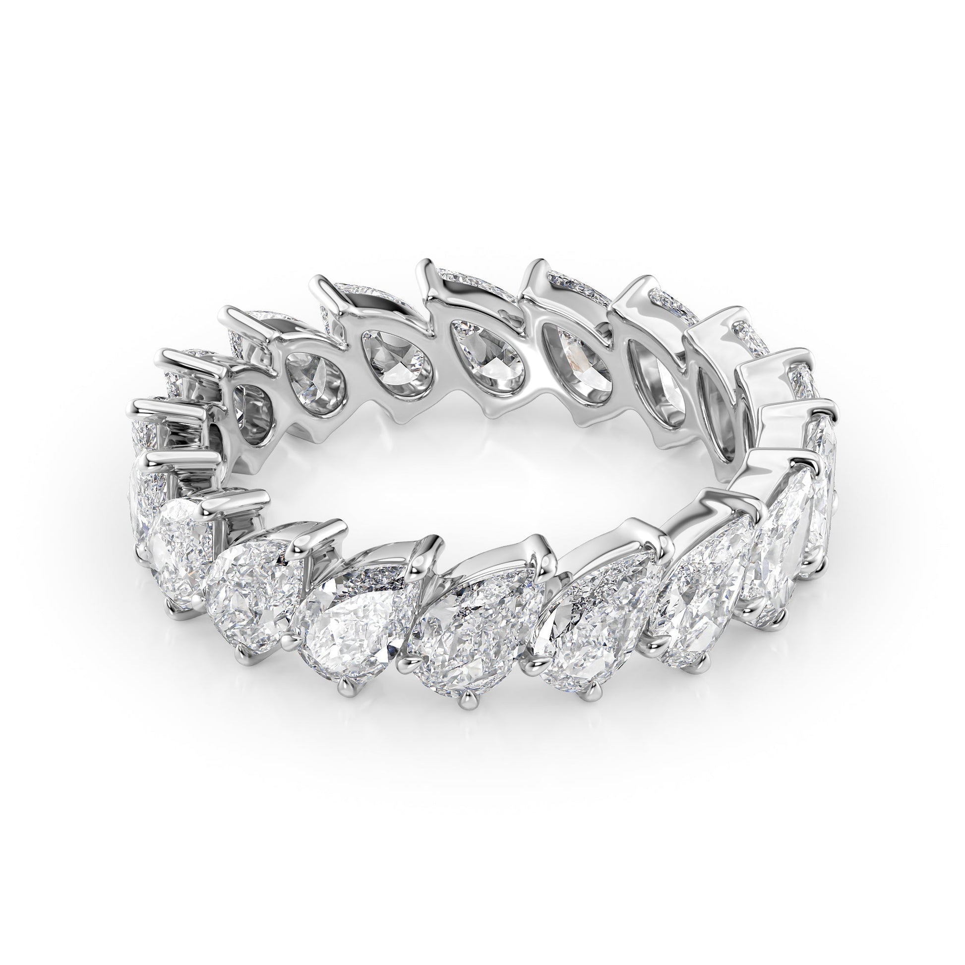 3.5ct Yarela Pear Cut Moissanite Ring - Silver