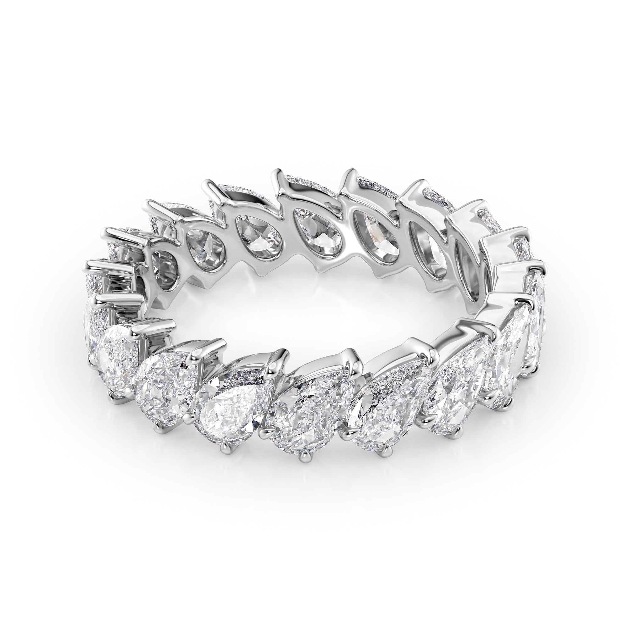 3.5ct Yarela Pear Cut Moissanite Ring - Silver