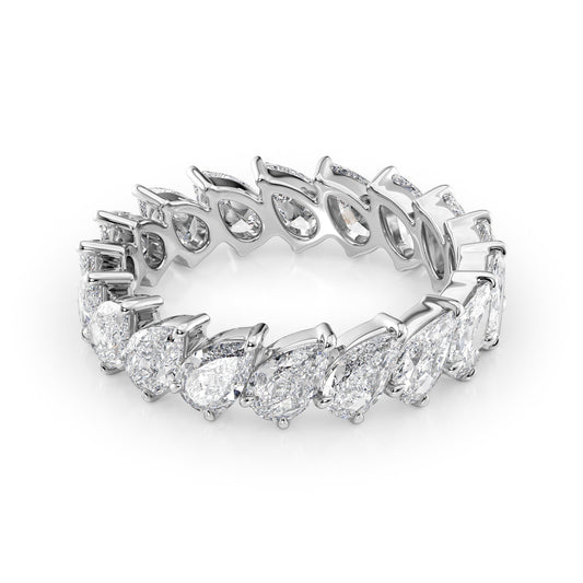 3.5ct Yarela Pear Cut Moissanite Ring - Silver