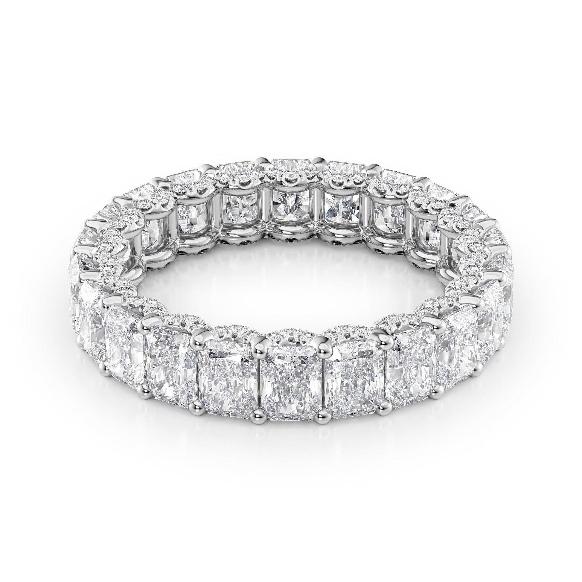 4.3ct Bena Round Cut Moissanite Ring - Silver