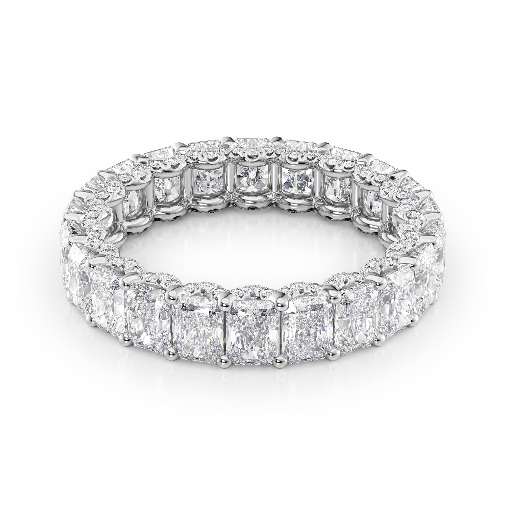4.3ct Bena Round Cut Moissanite Ring - Silver