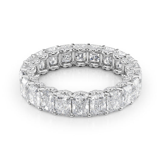 4.3ct Bena Round Cut Moissanite Ring - Silver