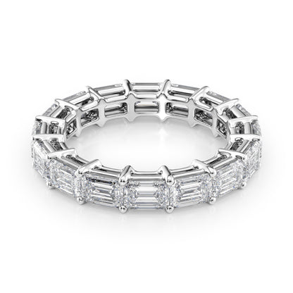 4.5ct Kristina Emerald Cut Moissanite Ring - Silver