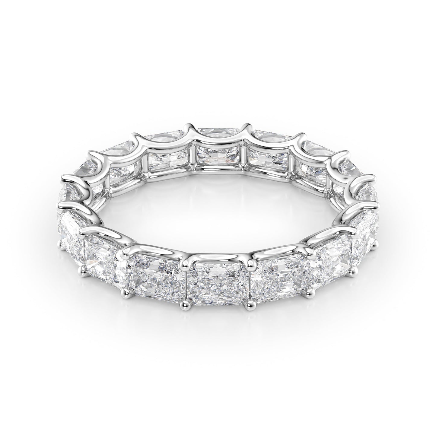 2ct Sarina Radiant Cut Moissanite Ring - Silver