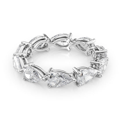 3.5ct Varena Pear Cut Moissanite Ring - Silver
