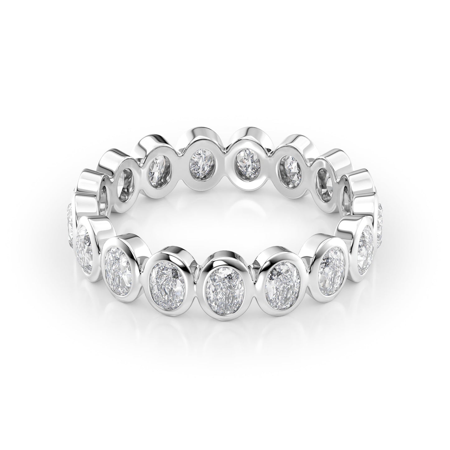 1.7ct Tamira Oval Cut Moissanite Ring - Silver