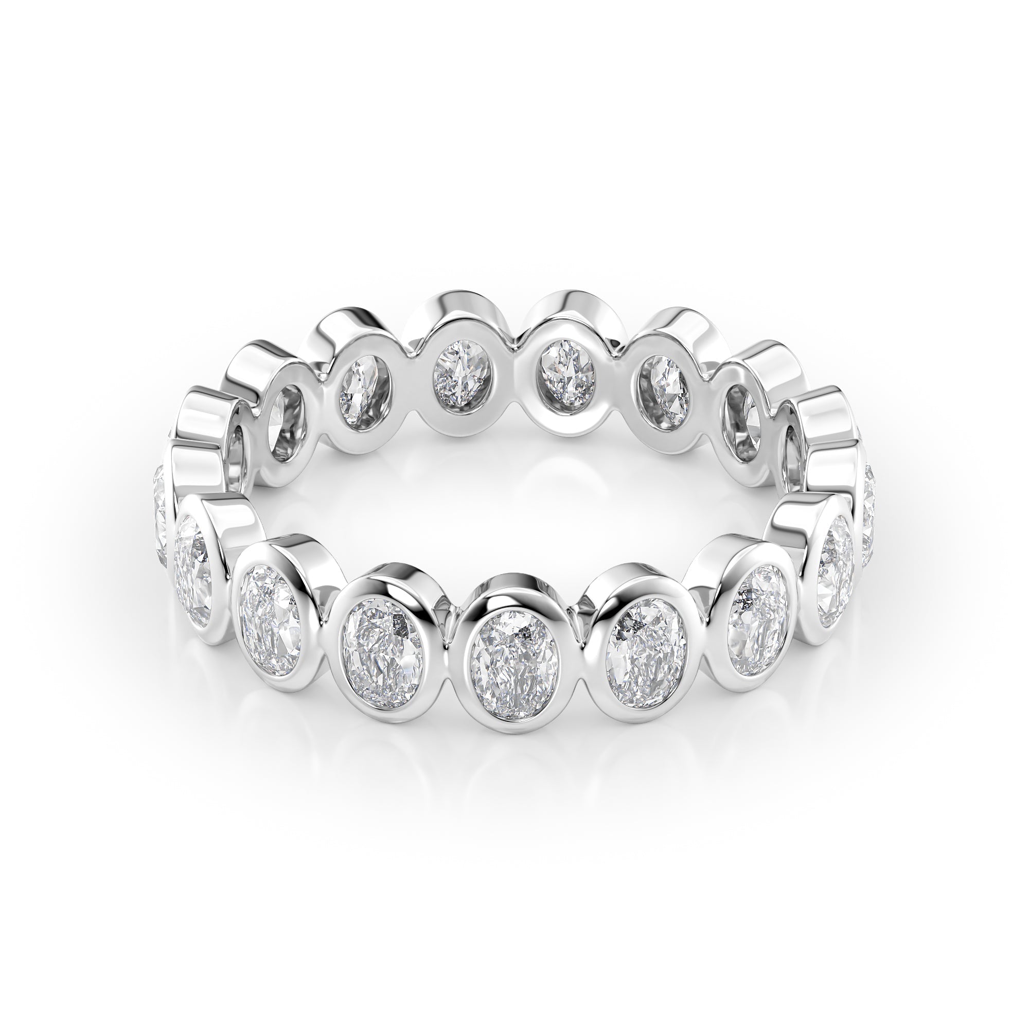 1.7ct Tamira Oval Cut Moissanite Ring - Silver