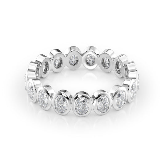 1.7ct Tamira Oval Cut Moissanite Ring - Silver