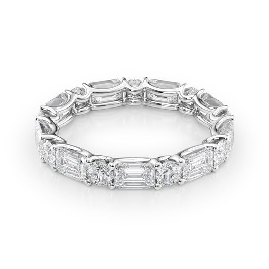 3.5ct Sarisa Round Cut Moissanite Ring - Silver